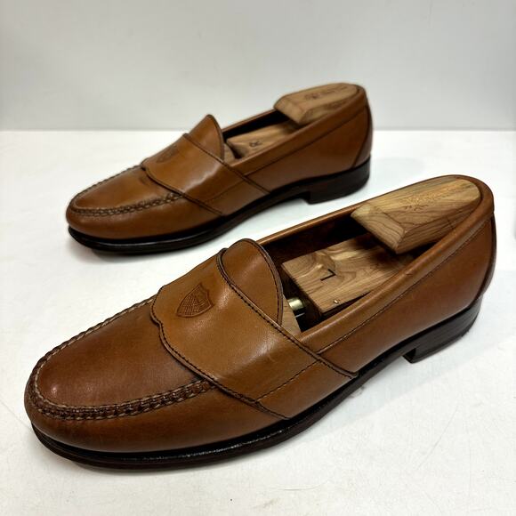 EUC Ralph Lauren x Allen Edmonds Tan Moorland Concord Loafer Bench Made USA 9.5 - Picture 7 of 16